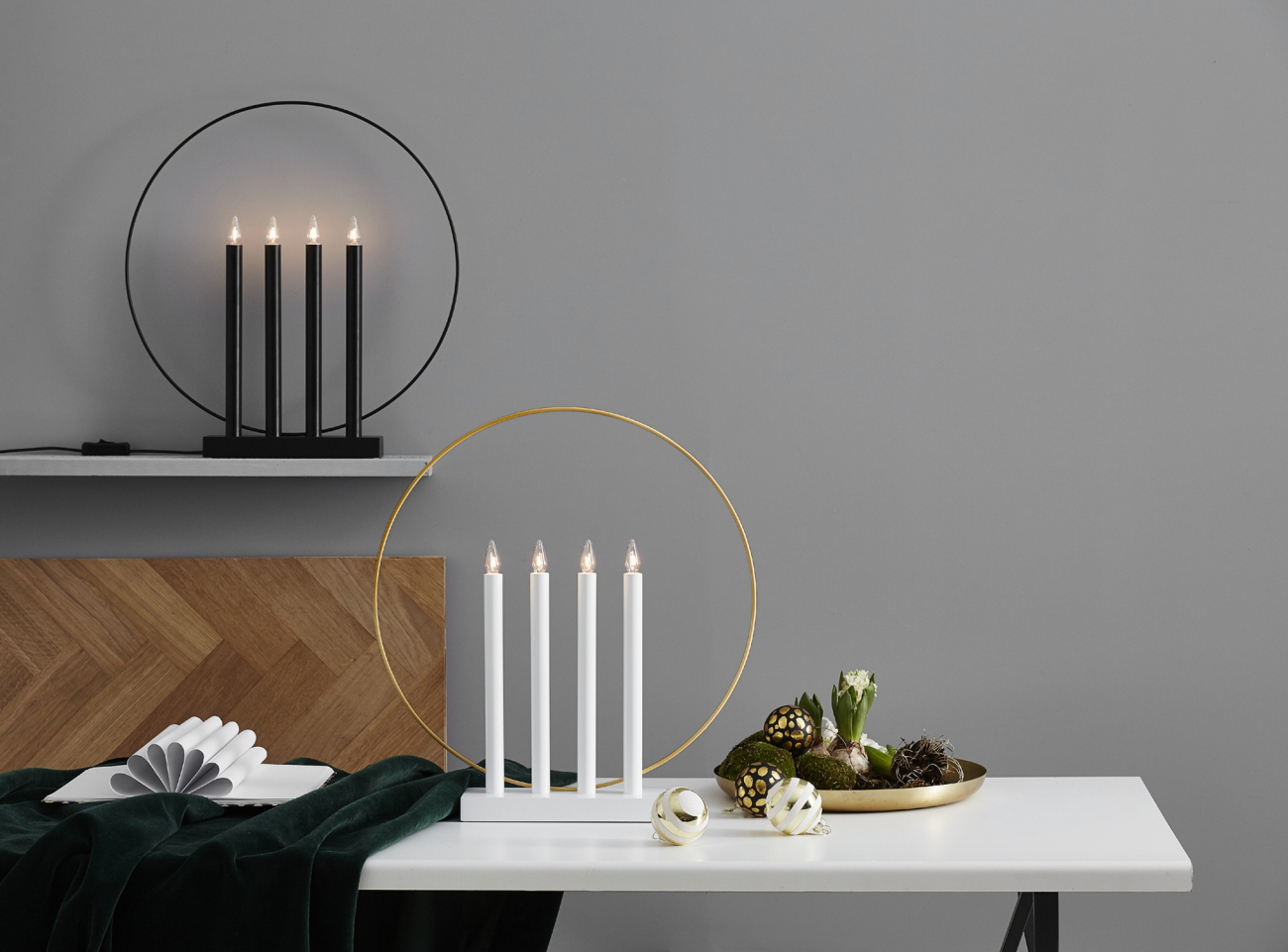 Adventskandelaar 'Glory' - Zwart