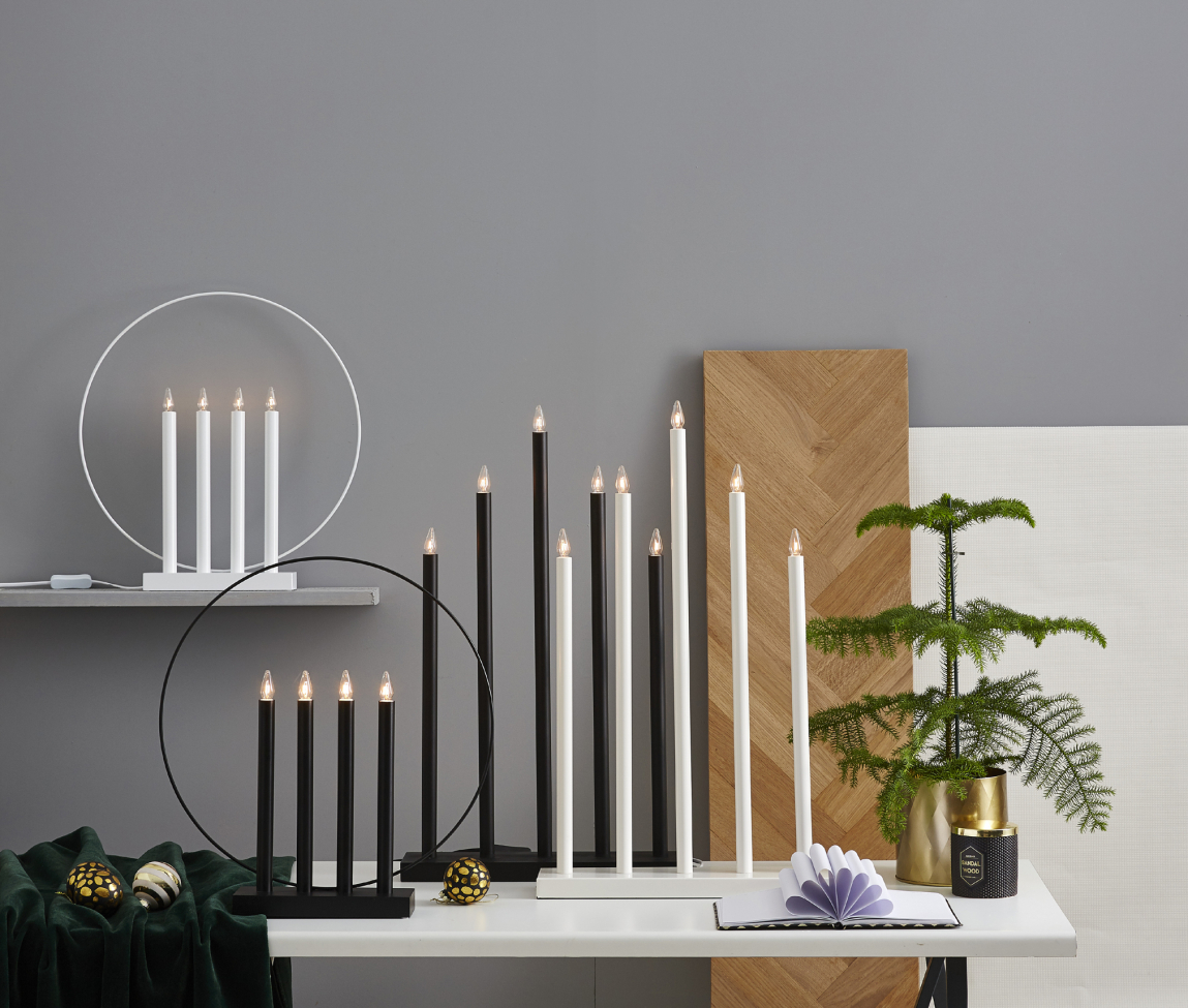 Adventskandelaar 'Holy' 5 Lampen - Wit