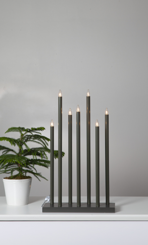 Adventskandelaar 'Holy' 7 Lampen - Zwart