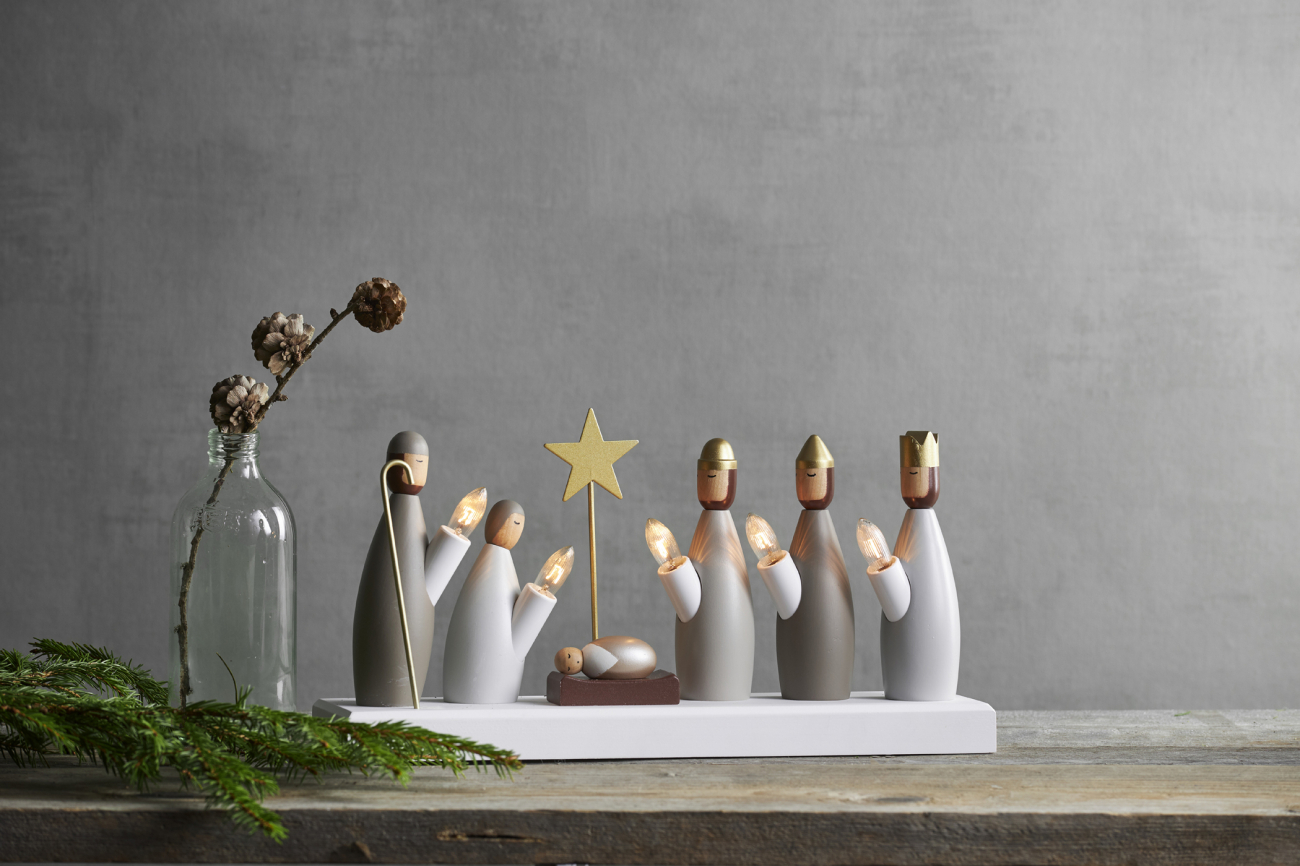 Adventskandelaar 'Krubba' - Wit