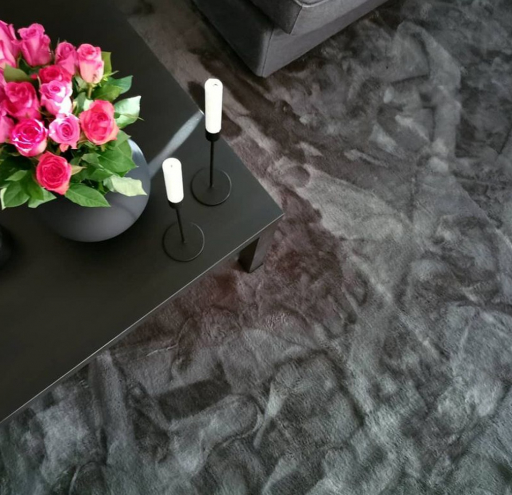 Rond vloerkleed 'Aranga Super Soft' 80cm - Antraciet