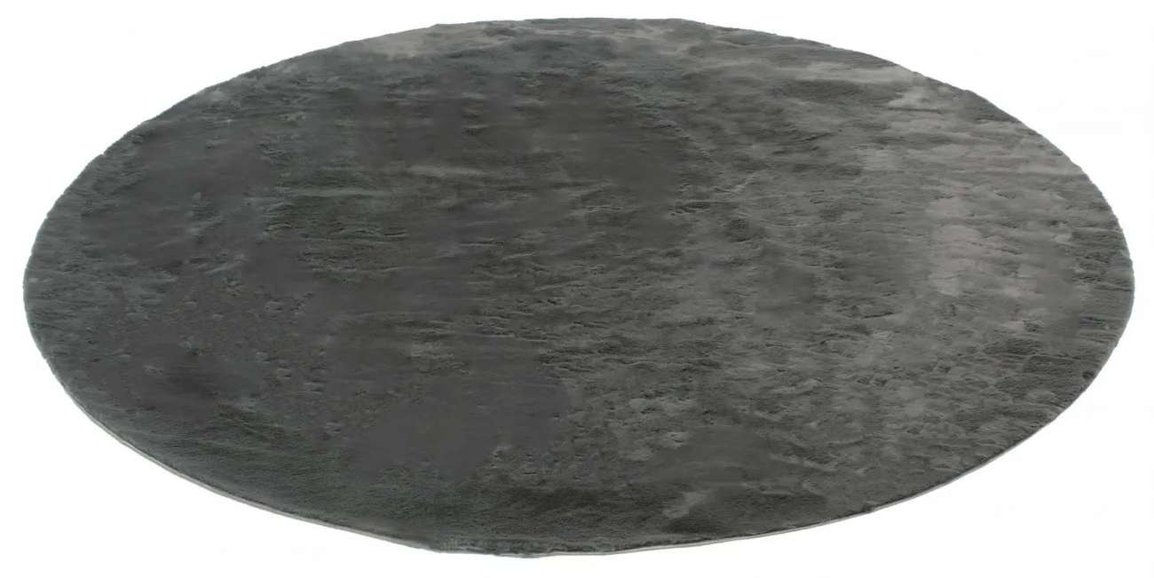 Rond vloerkleed 'Aranga Super Soft' 240cm - Antraciet