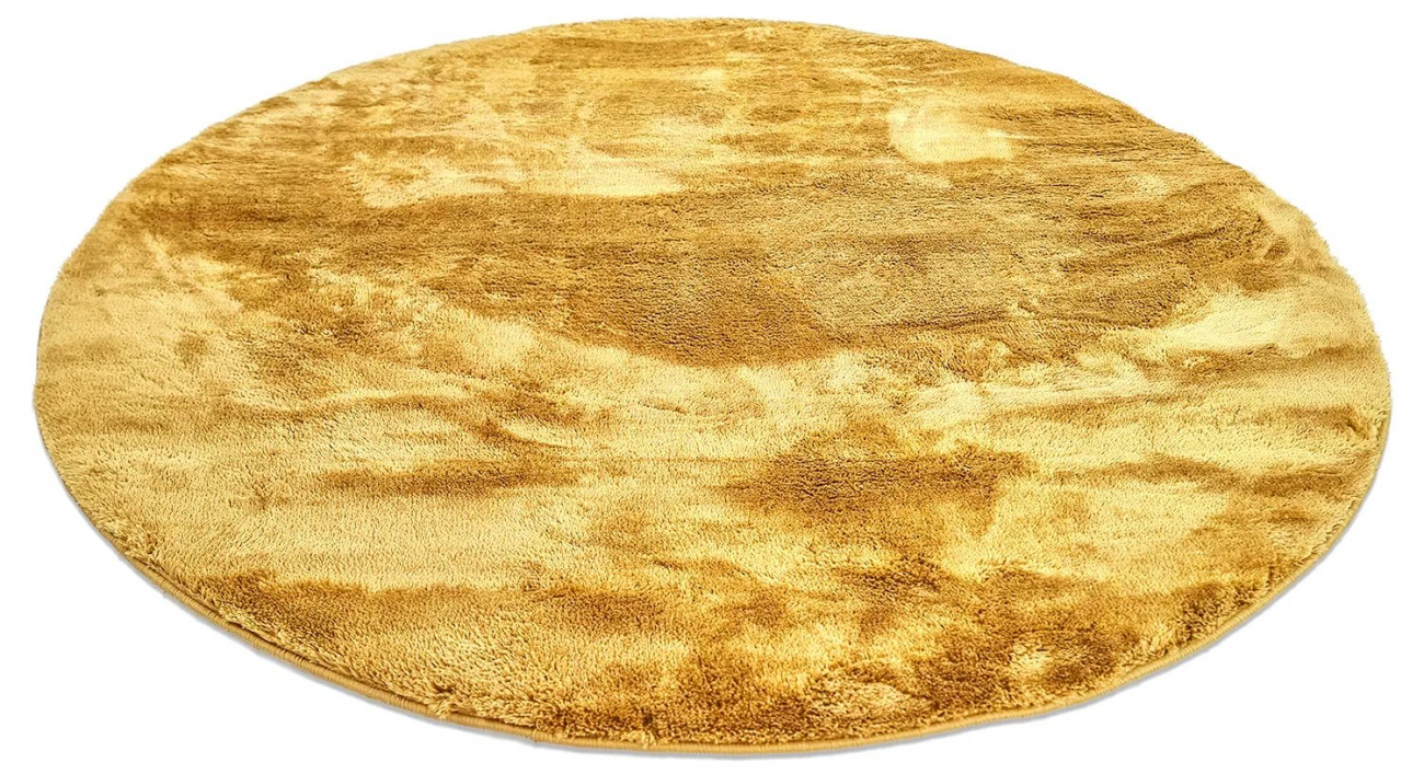 Ronde tapijt 'Aranga Super Soft' 160cm - Geel