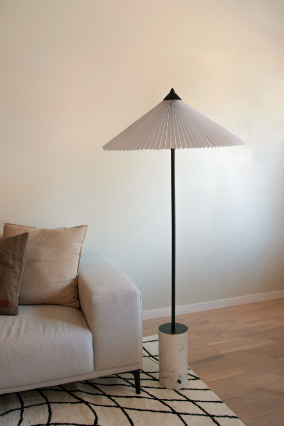 Vloerlamp 'Matisse' - Wit/Zwart