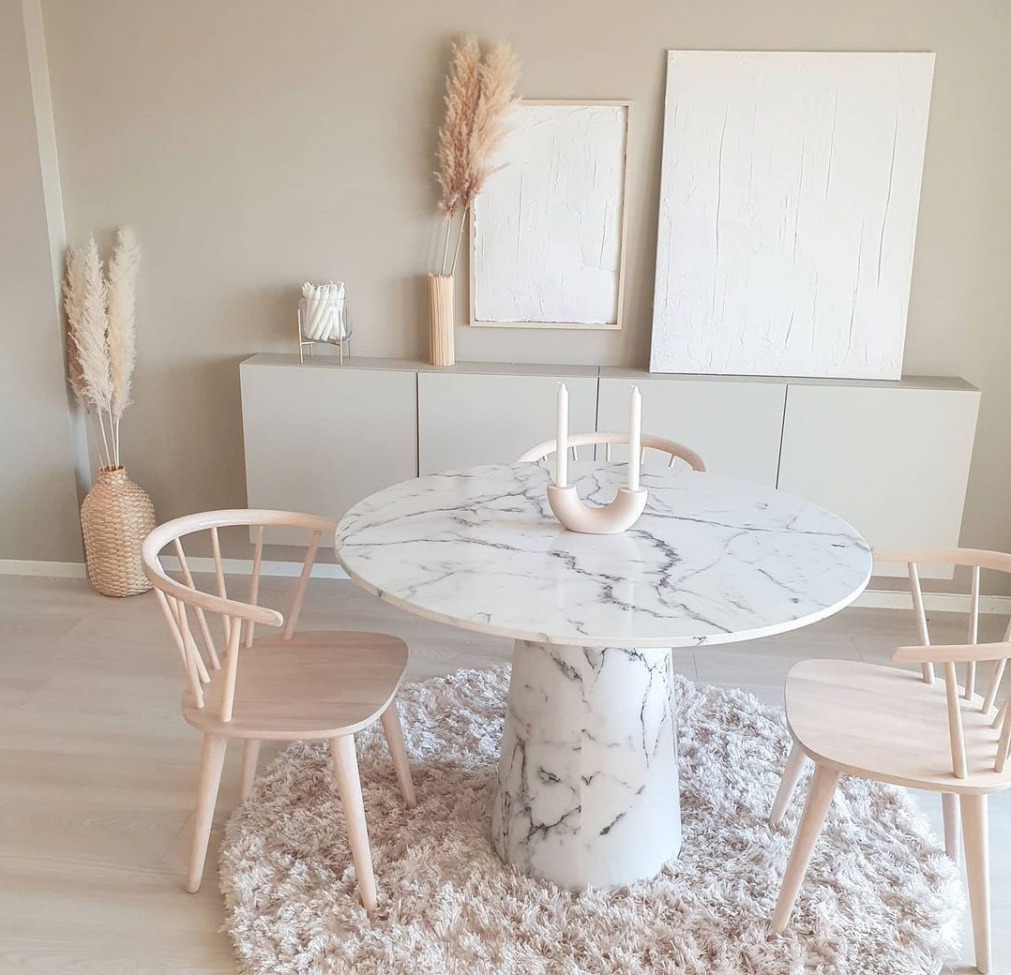 Rond tapijt 'Janjira' 80cm - Offwhite