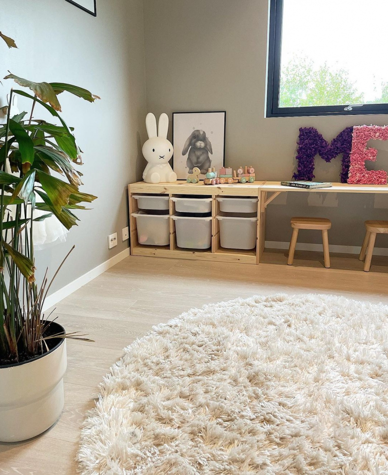 Rond tapijt 'Janjira' 80cm - Offwhite