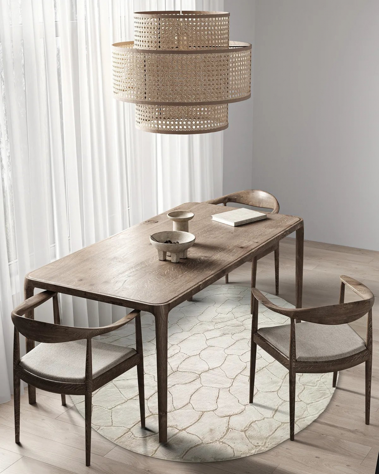 Rond tapijt 'Cora' 120cm - Wit
