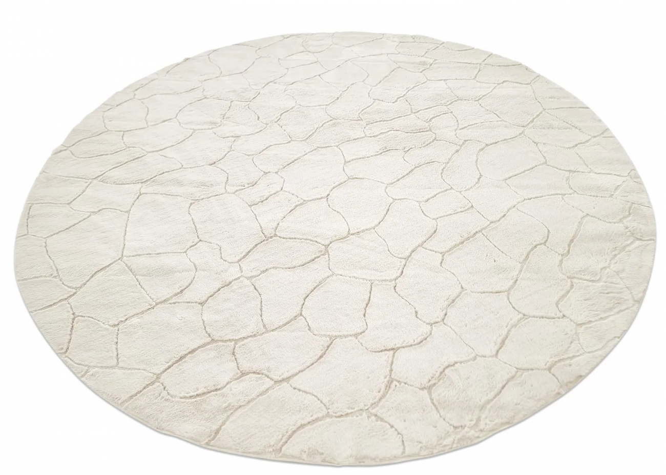 Rond tapijt 'Cora' 120cm - Wit