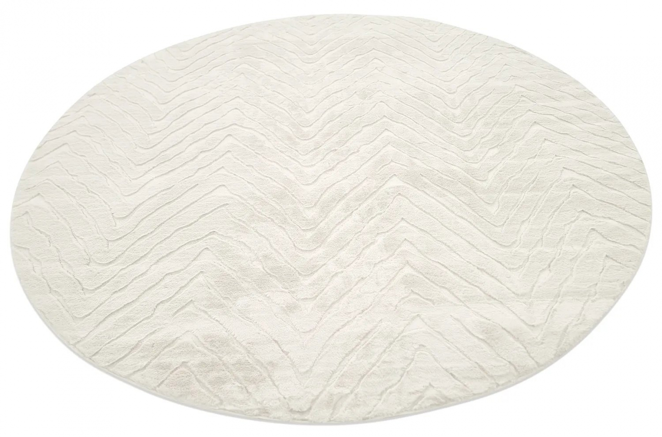 Rond tapijt 'Wren' 120cm - Wit