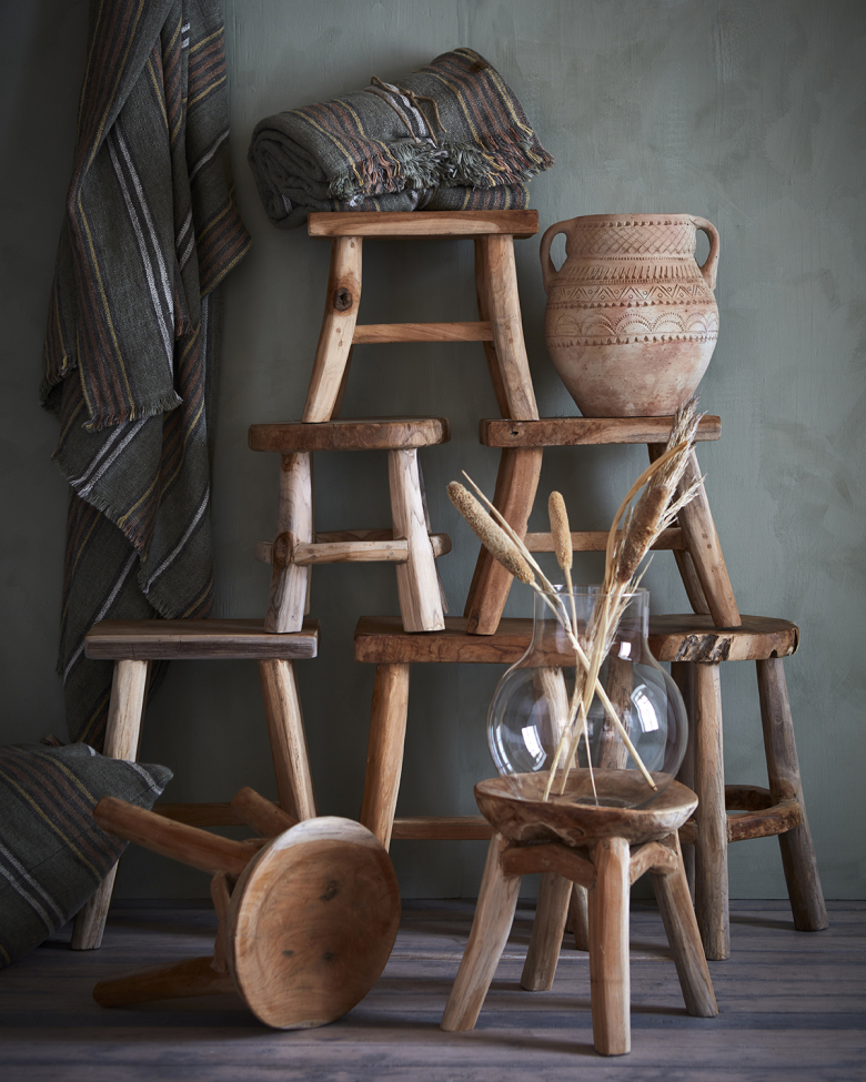 Kruk 'Arvid' 33x23cm - Natuurlijk
