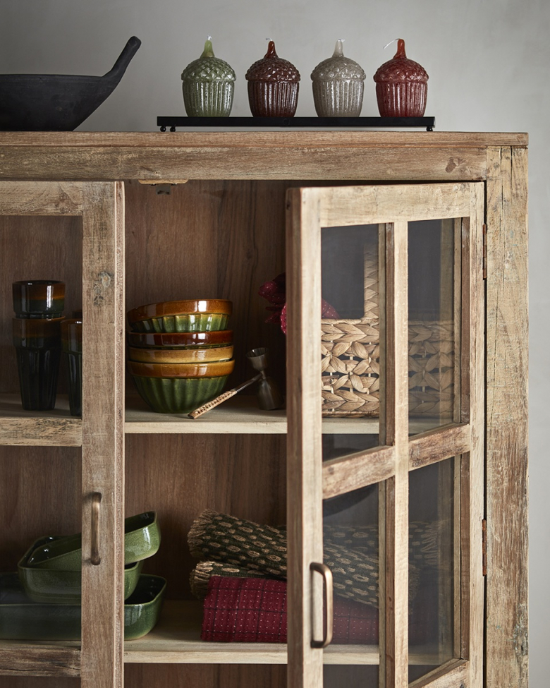 Vitrinekast 'Riko' 160cm - Gerecycled hout