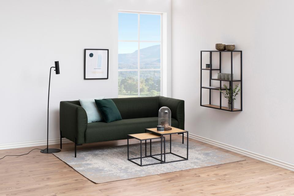 Wandplank 'Hydra' 75cm  - Zwart/Natuurlijk