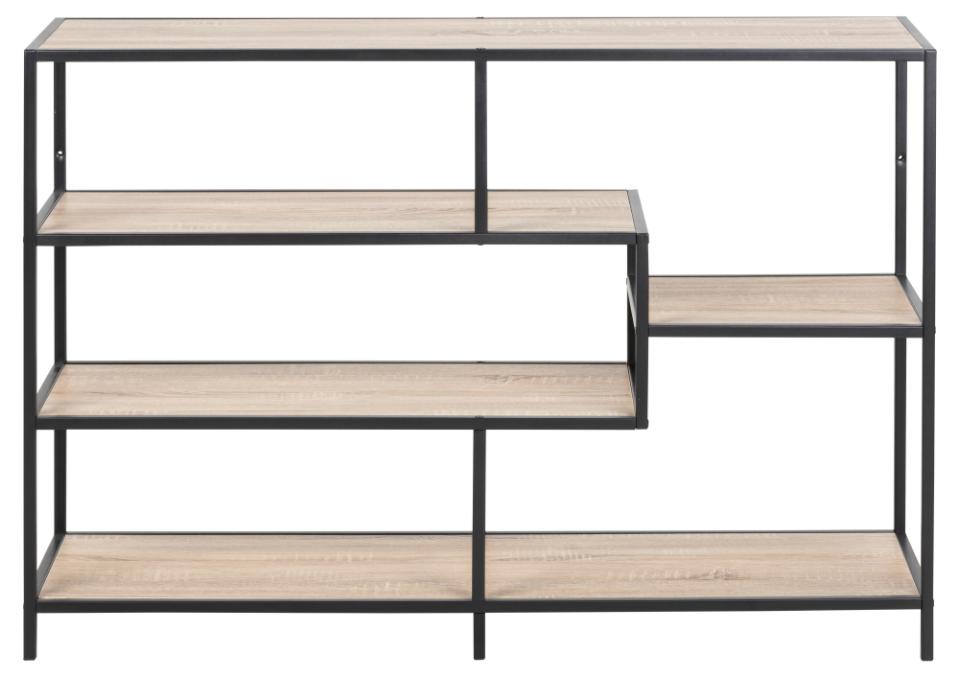 Boekenkast 'Seaford' 114x78cm - Zand/Zwart