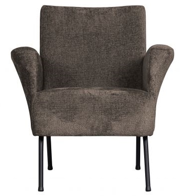 Fauteuil 'Muse' - Grijs/ Bruin