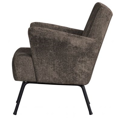 Fauteuil 'Muse' - Grijs/ Bruin