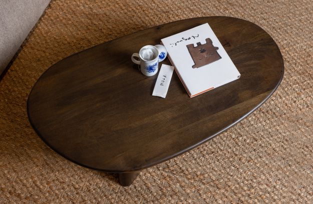 Salontafel 'Roundly' - Walnoot