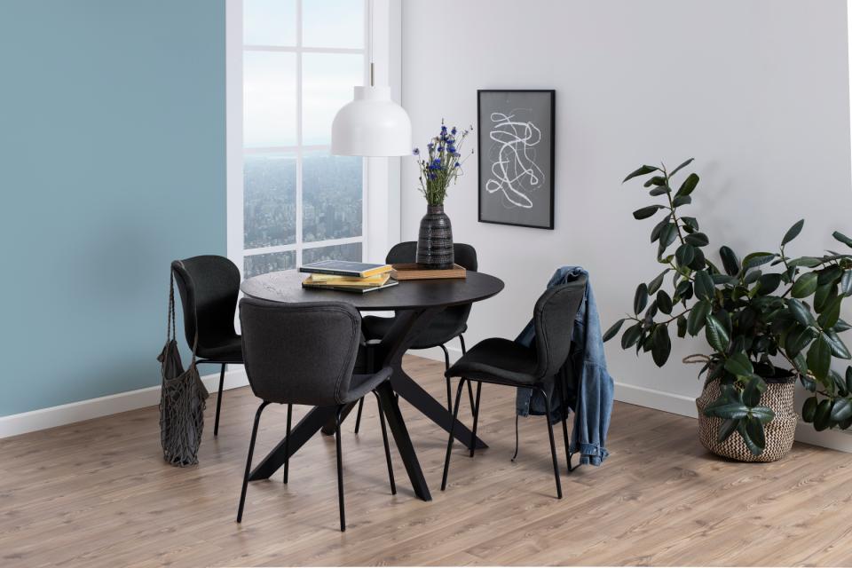 Eettafel 'Kotor' Rond 105cm- Zwart
