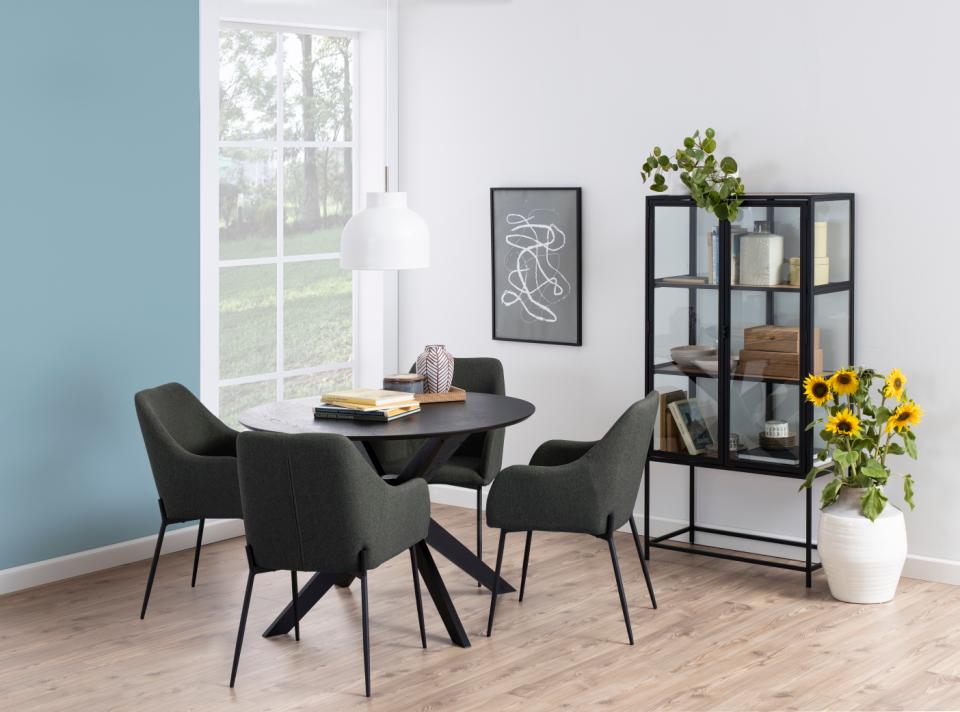 Eettafel 'Kotor' Rond 105cm- Zwart