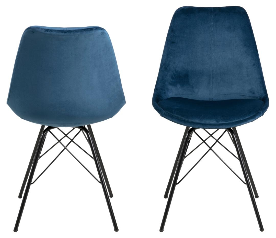 Stoel 'Eris' - Blauw/Zwart