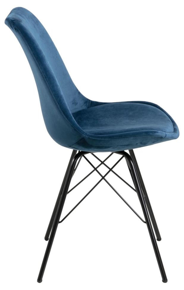 Stoel 'Eris' - Blauw/Zwart