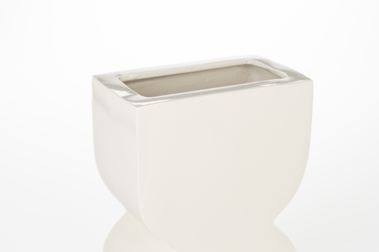 Vaasje Cones S 'Glanzend Beige' - Beige