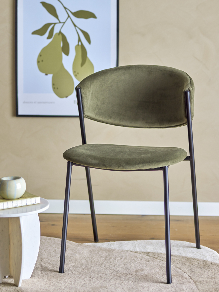 Eetstoel 'Marlo' Gerecycled materiaal - Groen