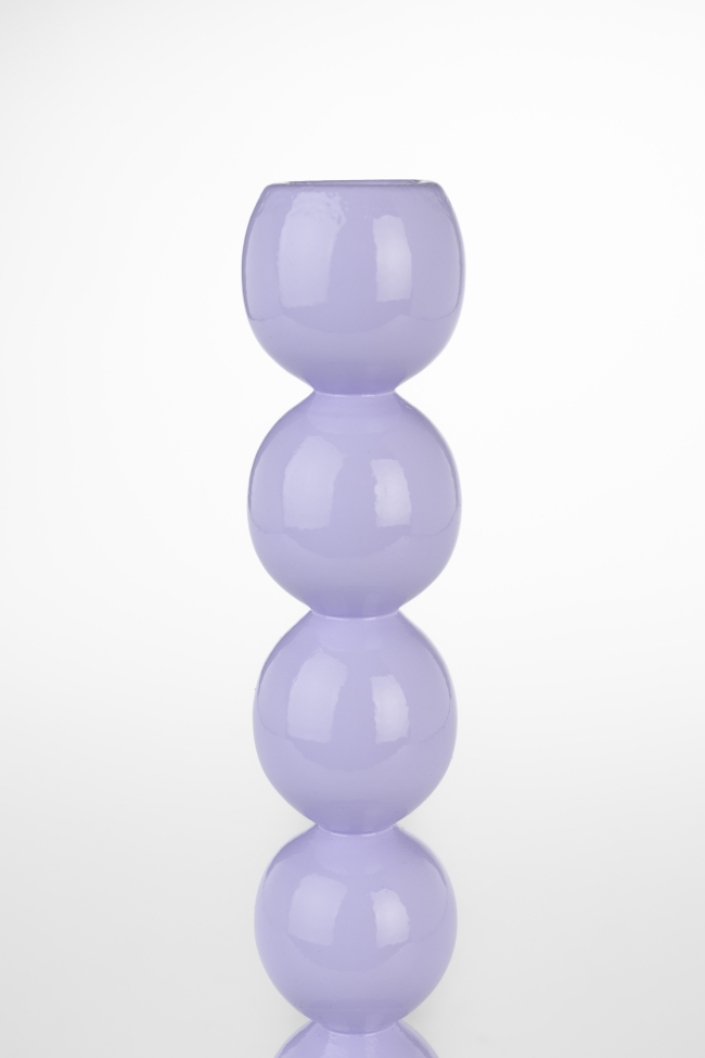 Kaarsenhouder 'Bubbles' - Paars