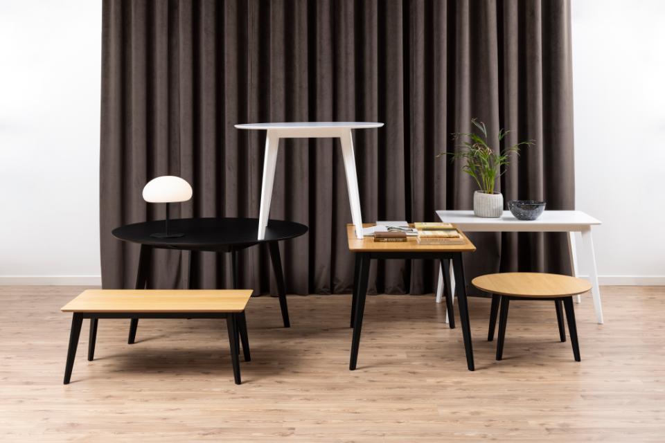 Eettafel 'Varberg' - Zwart/Natuur