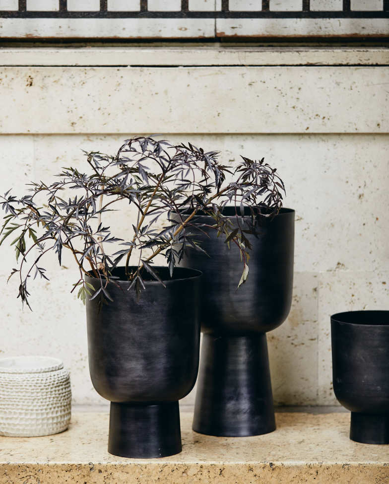 Pot 'Galoa' L - Zwart