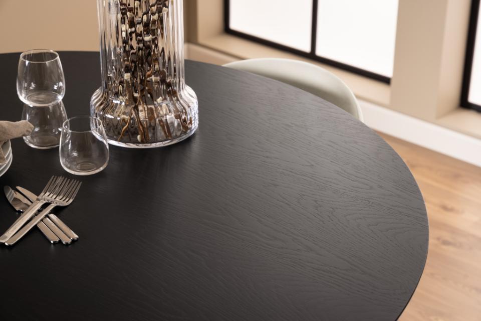 Eettafel 'Ärsjö' Rond 140cm - Zwart