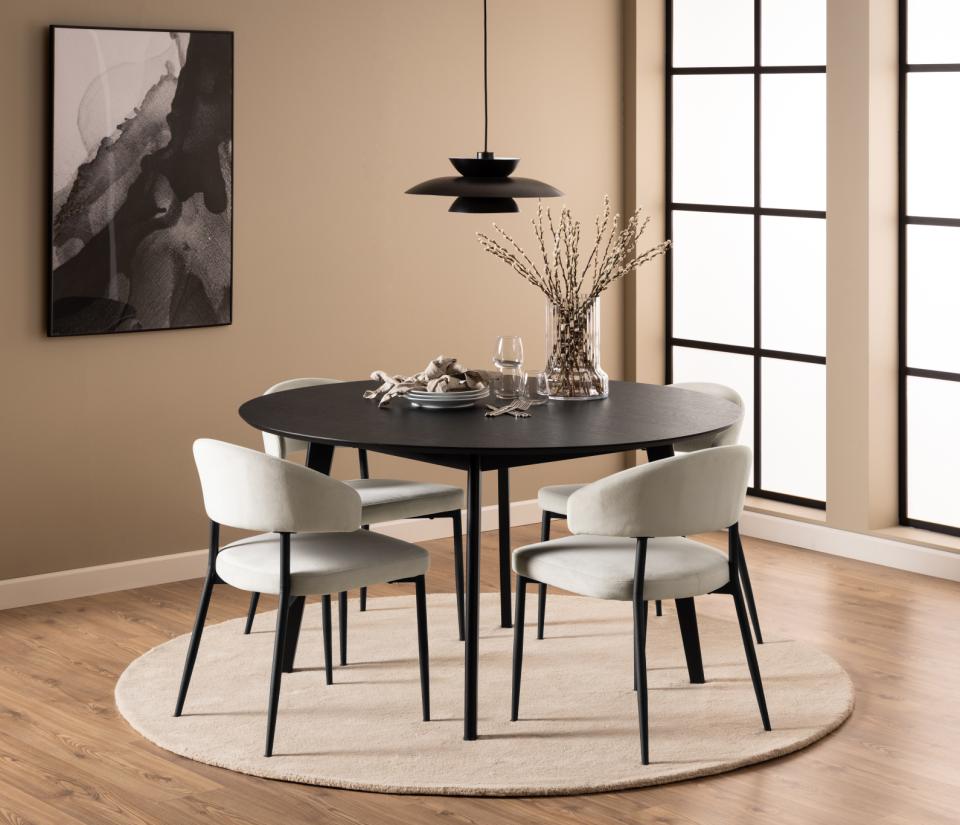 Eettafel 'Ärsjö' Rond 140cm - Zwart