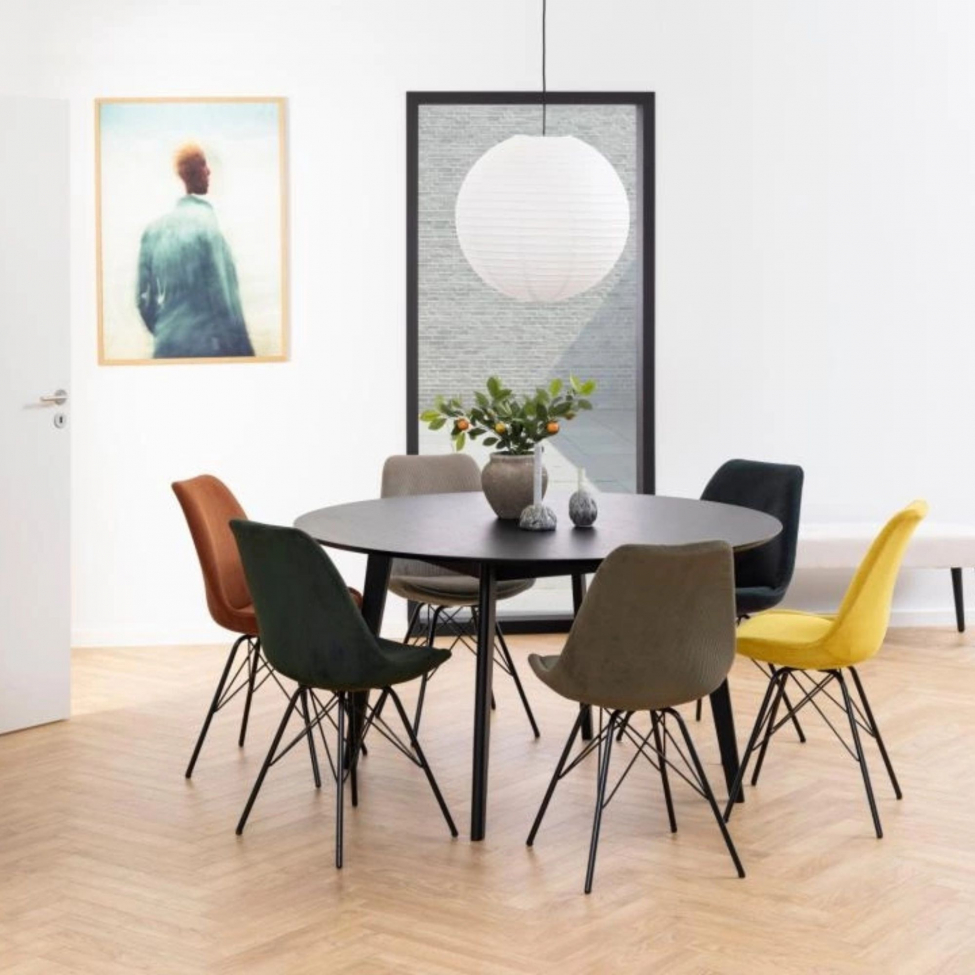 Stoel 'Eris' - Donkergroen/Zwart