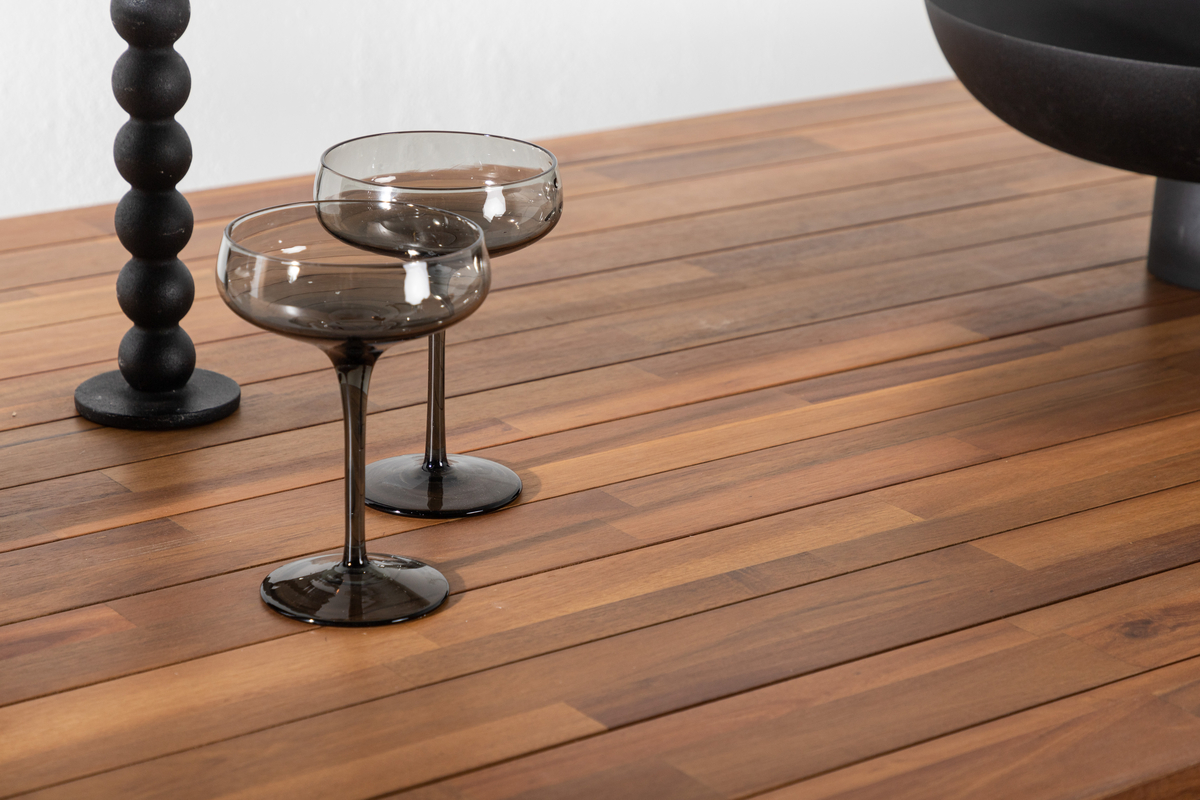 Eettafel 'Birka' 205x90 cm - Zwart