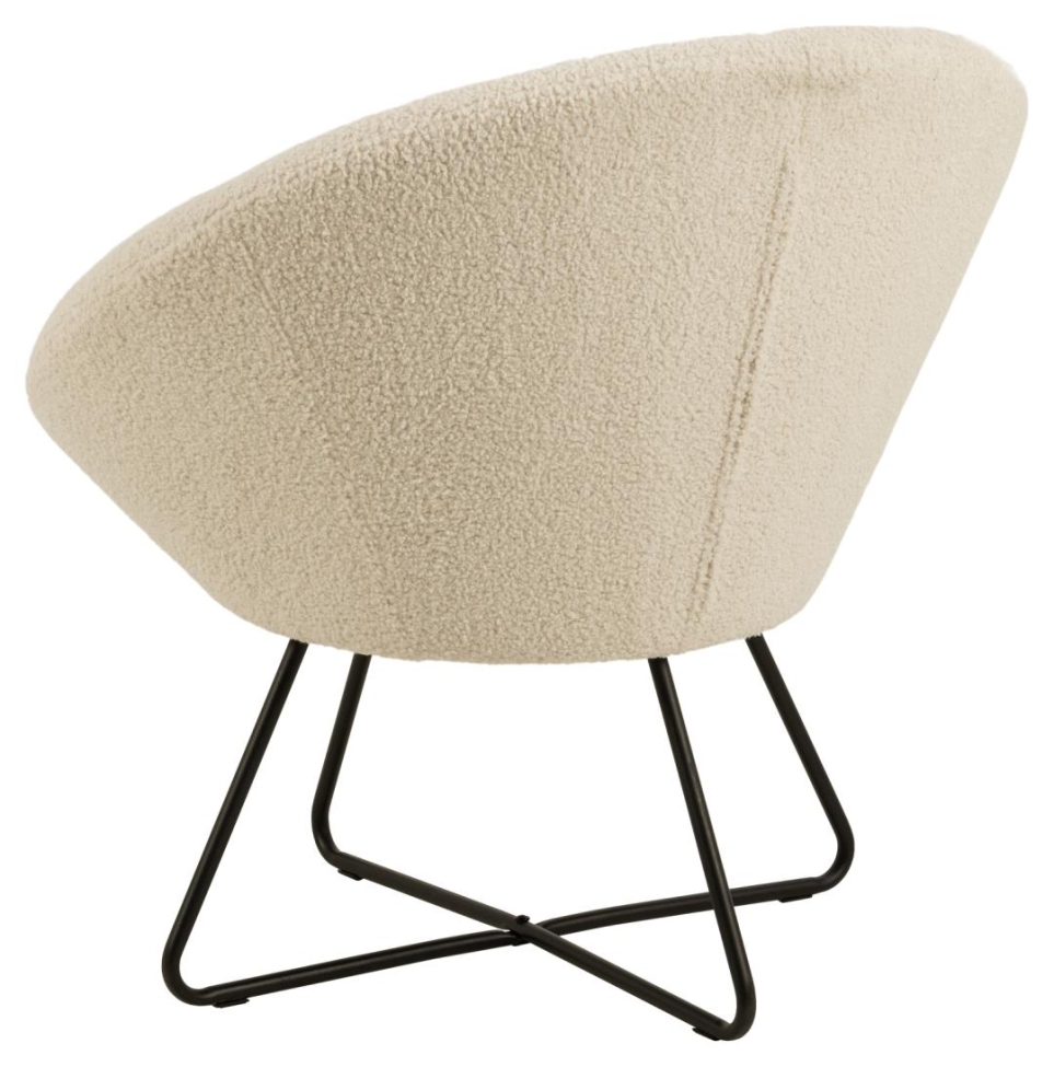 Fauteuil 'Center' - Wit/Natuur
