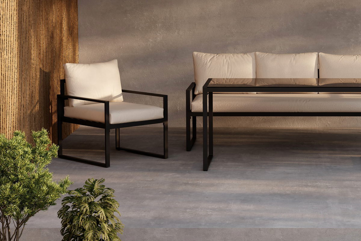 Loungeset 'Vico' - Zwart