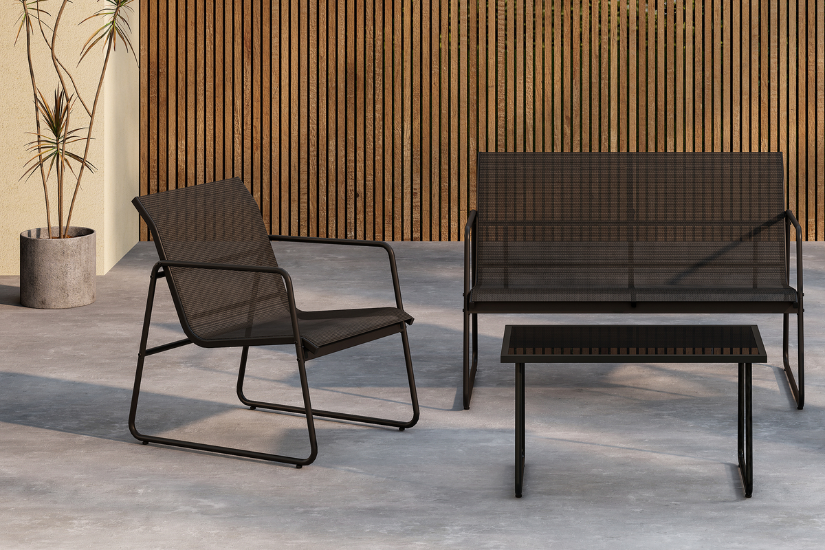Loungeset 'Ravena' - Zwart