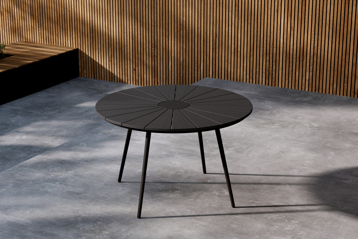 Eettafel 'San Vito' 120x74cm - Zwart