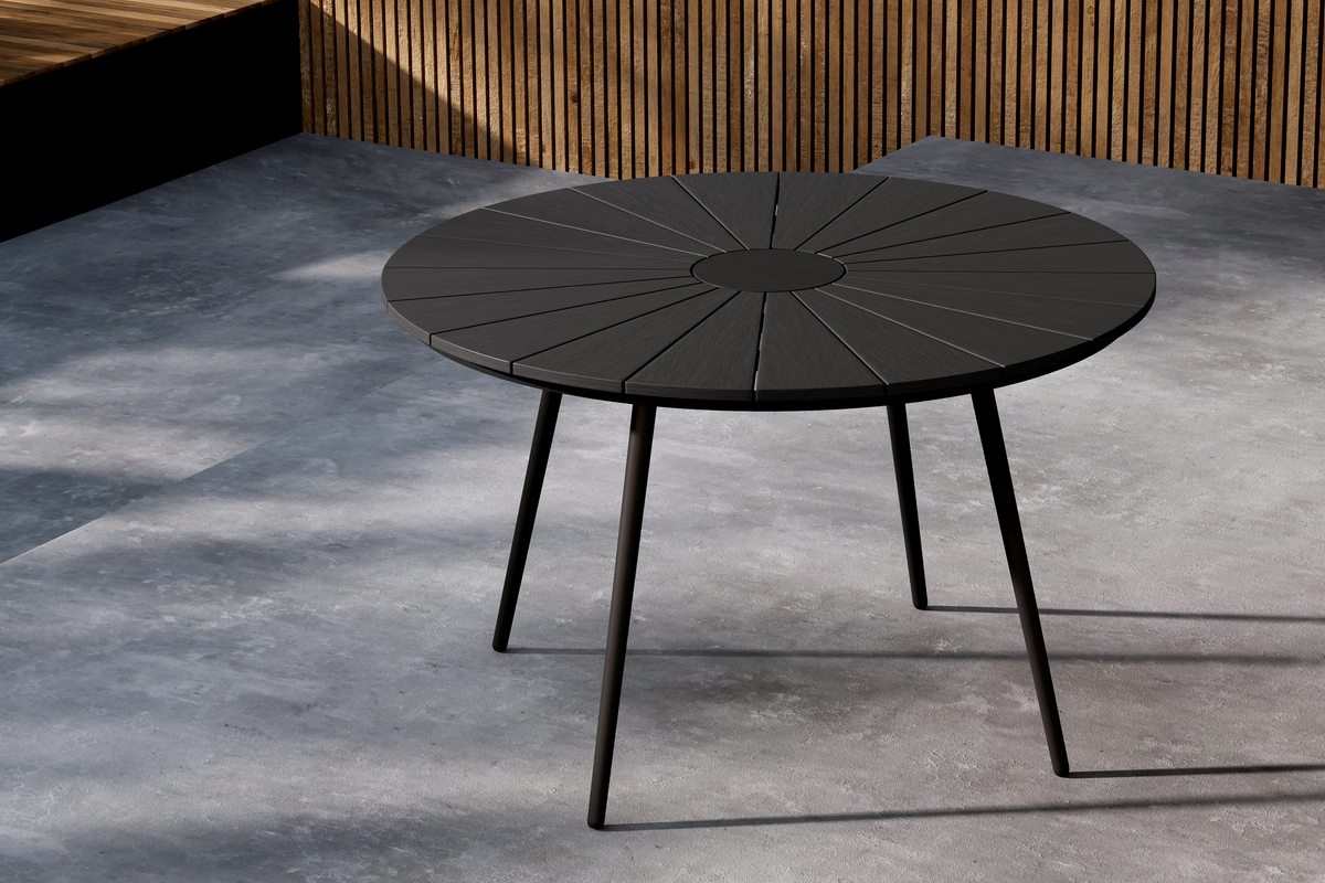 Eettafel 'San Vito' 120x74cm - Zwart