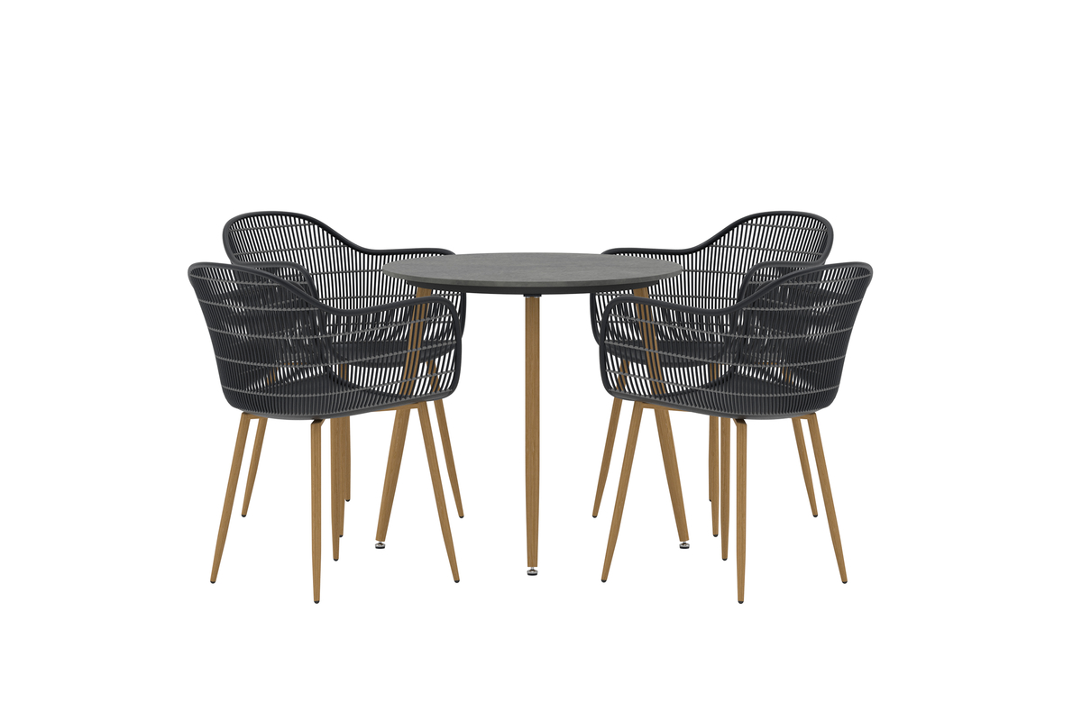 'Anafi' dinerset – Grijs/Zwart