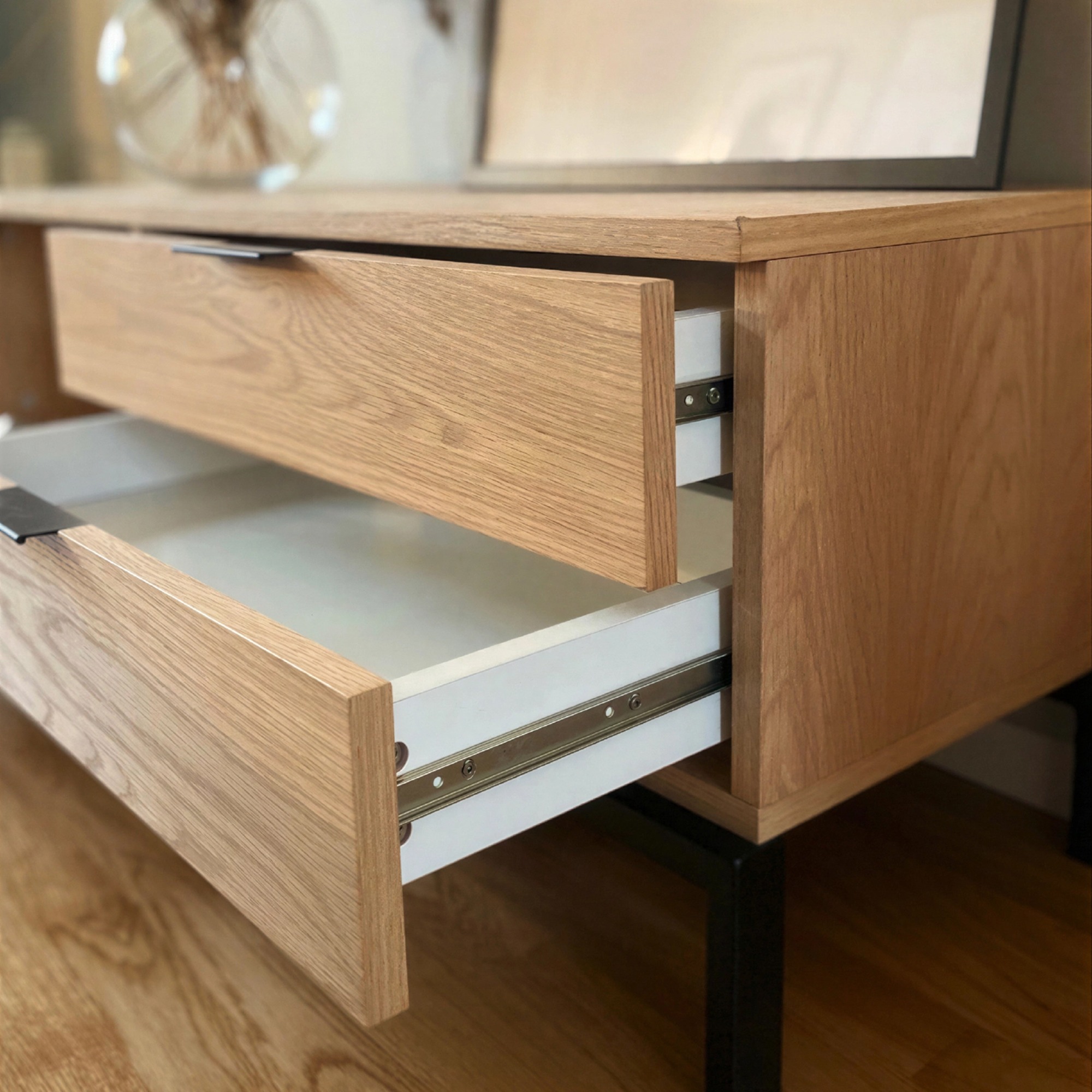 TV-meubel 'Grant' - Eik/Ijzer