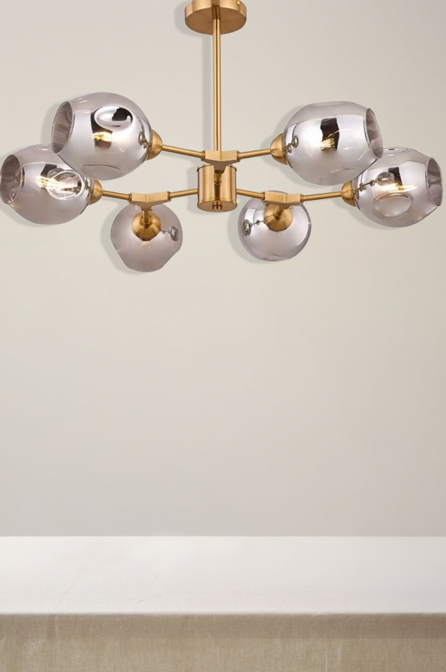 Hanglamp 'Bright' X5 - Smokey