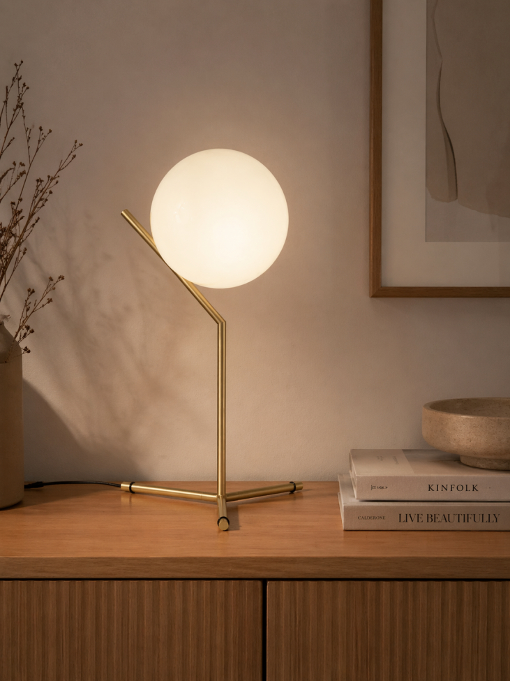 Tafellamp 'Satin' L - Messing