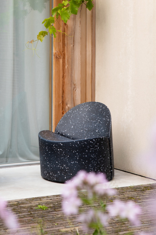 Stoel 'Bloom' - Zwart/Wit