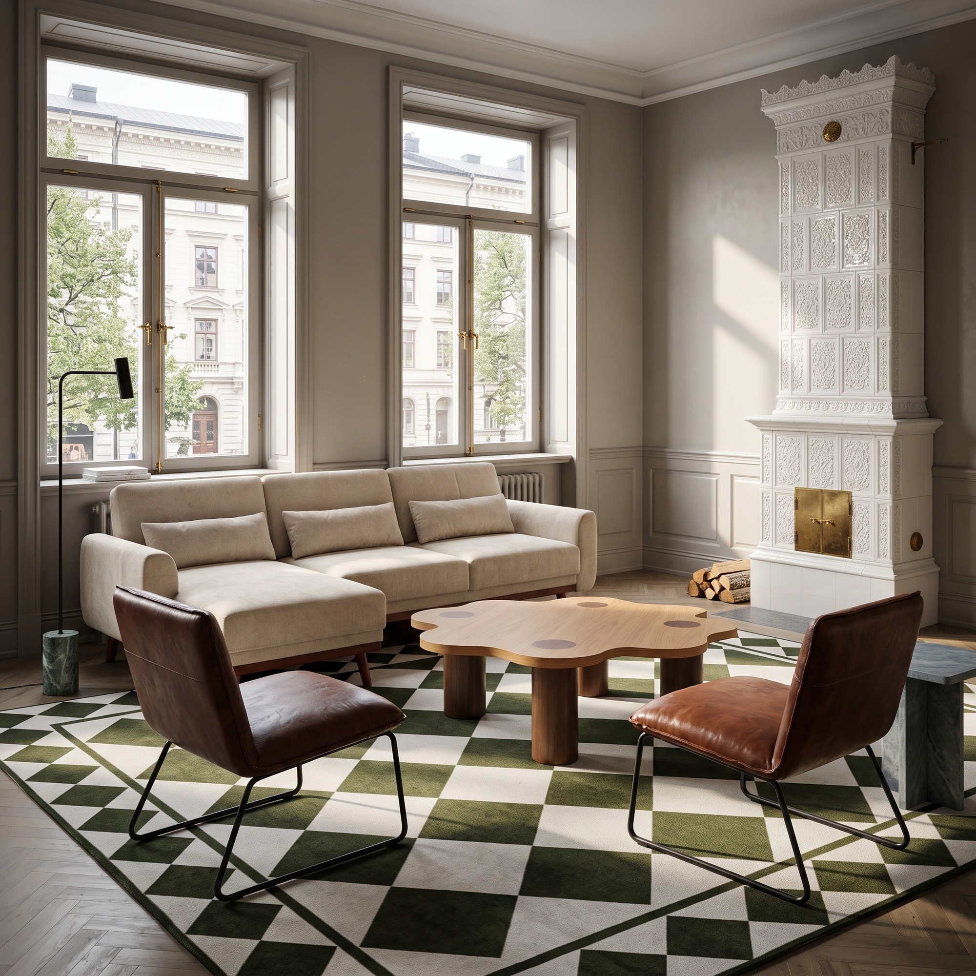 Salontafel 'Livora' 107x98cm - Naturel