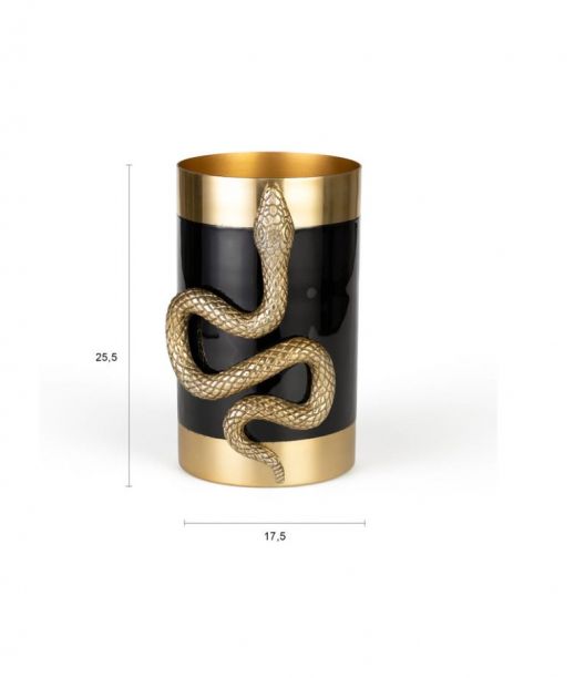 Vaas 'Snake' - Goud/Zwart