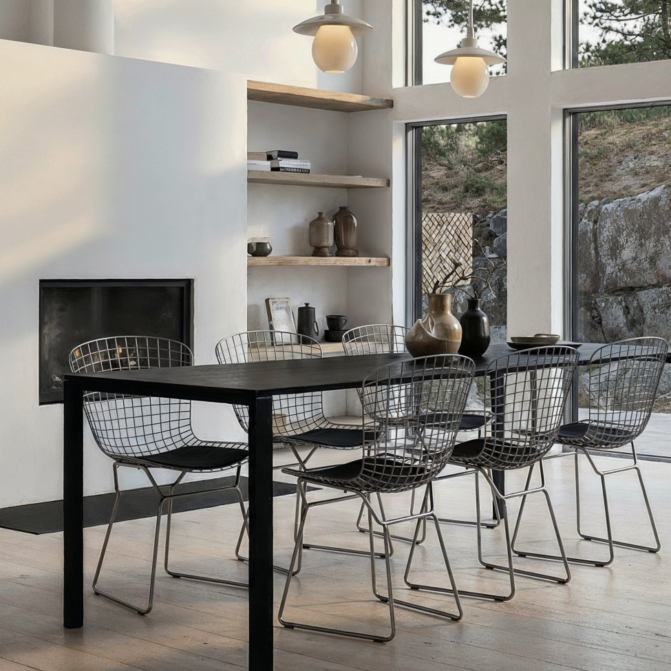 Stoel 'Bertoia' - Zilver/Grijs