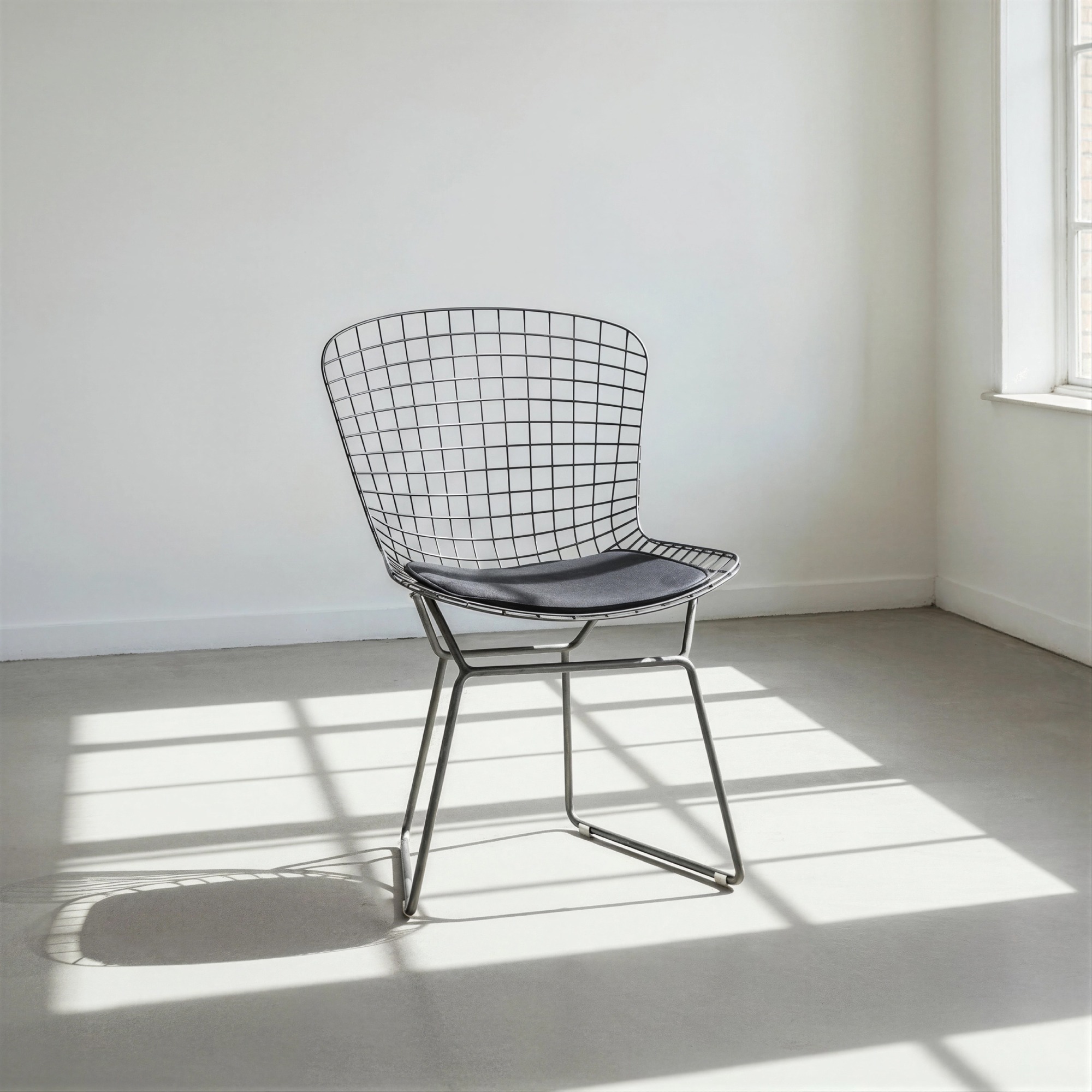 Stoel 'Bertoia' - Zilver/Grijs
