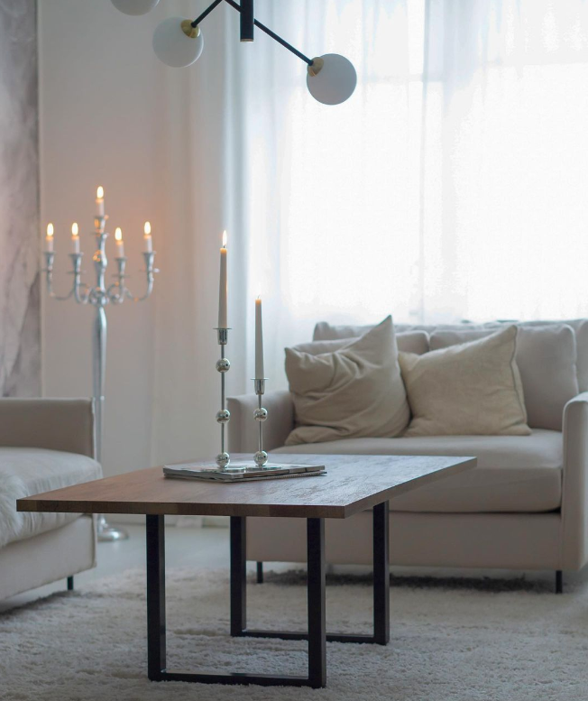 Salontafel 'Wood' - Hout/Zwart