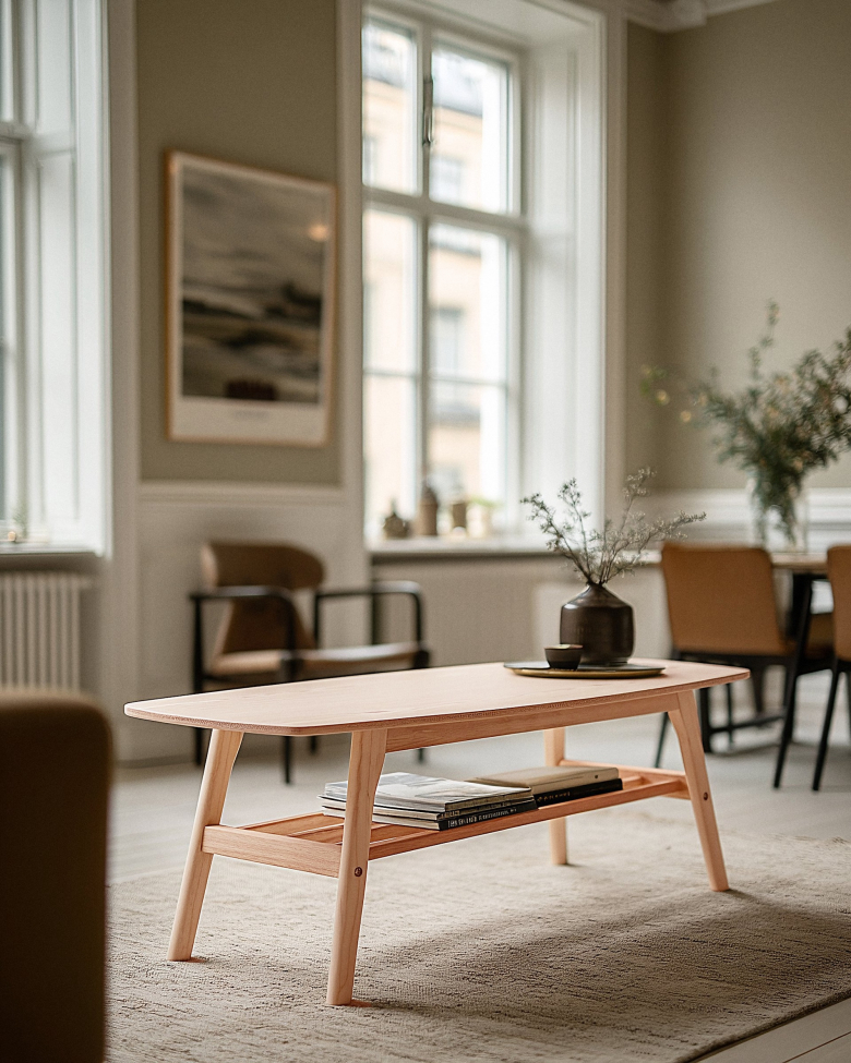 Salontafel 'Créme' - Natuurlijk