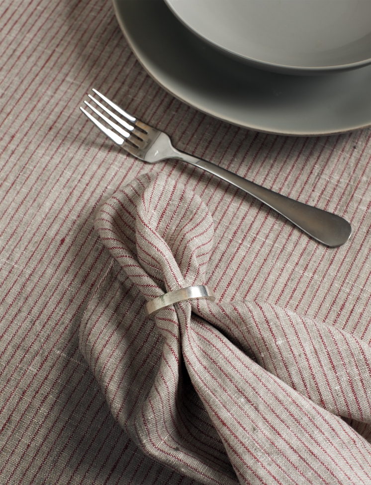 Servet 'Linus' 45x45 - Rood/Zwart